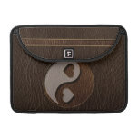 Mörk för Läder-Look Yin Yang hjärta Sleeves För MacBook Pro