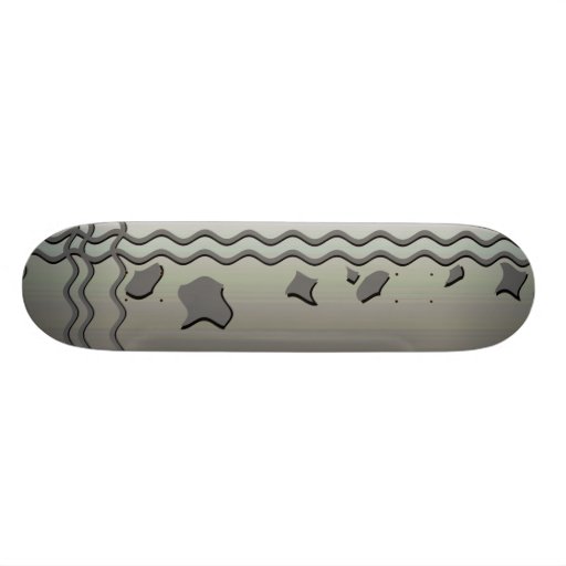 Mörk - gråttvågar. Abstrakt design Skate Deck