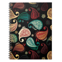 Mörk Paisley anteckningsbok