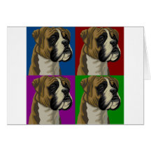 Mörk primär Collage för boxarehund Kort