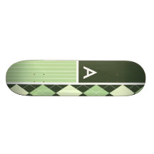 Mörk & tänder - det gröna Argyle mönster Skate Deck