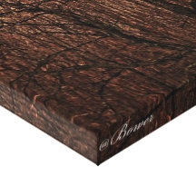 Mörk trädkanfas sträckta canvas tryck