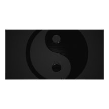 Mörka Yin och Yank - Yin Yang Hälsningskort Med Foto