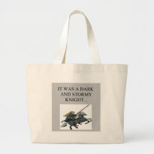 mörkt och stormigt nattklichéskämt tote bag