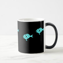 Morphing för havsaborre för havGlow_Aqua blått Kaffe Muggar