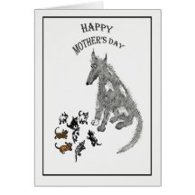 mors dag, hund och valpar kort
