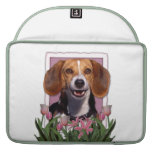 Mors dag - rosa tulpan - Beagle MacBook Pro Sleeves