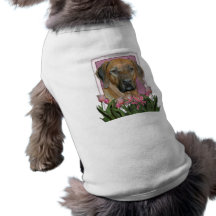 Mors dag - rosa tulpan - Rhodesian Ridgeback Djur Shirt
