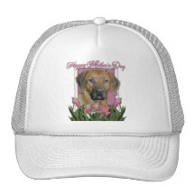 Mors dag - rosa tulpan - Rhodesian Ridgeback Trucker Keps