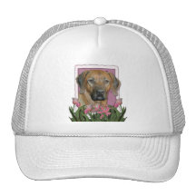 Mors dag - rosa tulpan - Rhodesian Ridgeback Baseball Hat