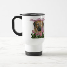 Mors dag - rosa tulpan - Rhodesian Ridgeback Kaffe Koppar