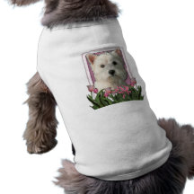 Mors dag - rosa tulpan - västra höglands- Terrier Djurkläder
