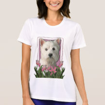 Mors dag - rosa tulpan - västra höglands- Terrier Tröjor