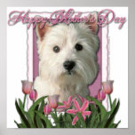 Mors dag - rosa tulpan - Westie Affischer