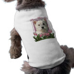 Mors dag - rosa tulpan - Westie Hund Kläder