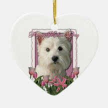 Mors dag - rosa tulpan - Westie Julgranskula