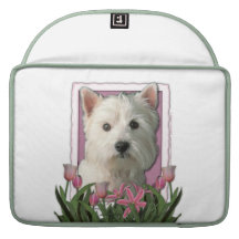 Mors dag - rosa tulpan - Westie MacBook Pro Sleeves