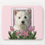 Mors dag - rosa tulpan - Westie Mus Matta