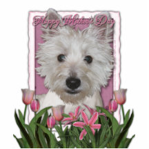 Mors dag - rosa tulpan - Westie Photo Cutout
