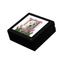 Mors dag - rosa tulpan - Westie Presentförpackning