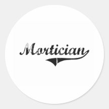 Morticianprofessionelljobb Runda Klistermärken