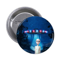 Mötet för UFO för den spöklika skogen knäppas det  Nål