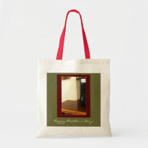 Mother'sDay hänger lös mörk scharlakansröd vas 2 p Tote Bags