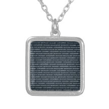 MOTIVATIONAL ORDSTÄV för NAVYBLUE TYPOGRAFI papper Halsband
