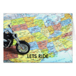 Motorcykeln på karta av USA, LÅTER RITT Kort