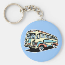 motorisk lagledare för retro buss nyckel ringar