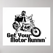 Motorisk Runnin motorcykel Affisch