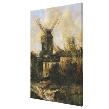 Moulinen de la Galette, Montmartre, 1861 Canvasduk Med Gallerikvalitet