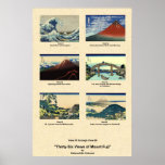 Mount Fuji beskådar 01 till och med 06 Print