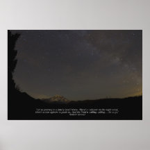 Mount Rainier och det Milky långt med det stora ci Affischer