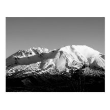 Mount Saint Helens i Februari monokromvykort
