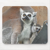 Mousepad för Lemurfamiljmiddag Mus Matta