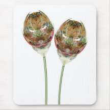 Mousepad med blommaillustrationen musmatta