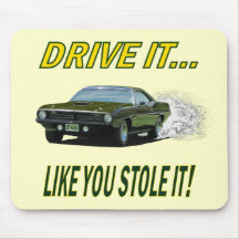 Mousepad med "DREV DET! …", design Musmattor