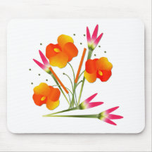 Mousepad-Tropisk blomma Musmatta