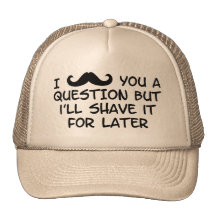 Moustache dig en ifrågasätta trucker kepsar