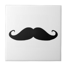 Moustachen belägger med tegel! keramiska plattor