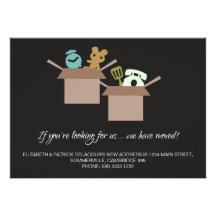Moving Announcement - Cardboard Boxes Graphics