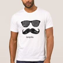 Mr. incognito - funny mustache and shades t-shirt