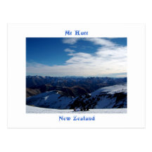 Mt Hutt som är nyazeeländsk Vykort