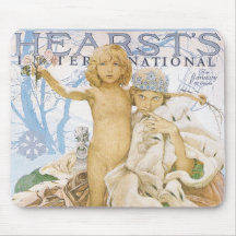 Mucha tidskriftillustration musmatta