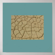 Mudsprickor - grön bakgrund posters