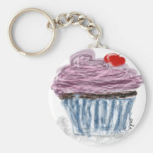 muffin med körsbäret nyckelringar