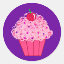 Muffin Runda Klistermärken