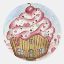 Muffinhus Runda Klistermärken