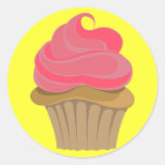 Muffinillustration Runda Klistermärken